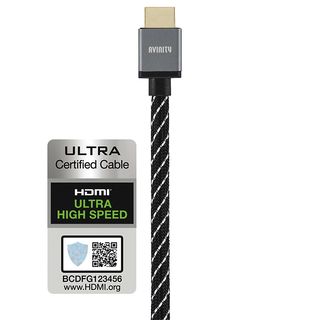 Cable HDMI - Hama 00127171 , resistente, 8K, Ultra HD, 1 metro, Color Gris