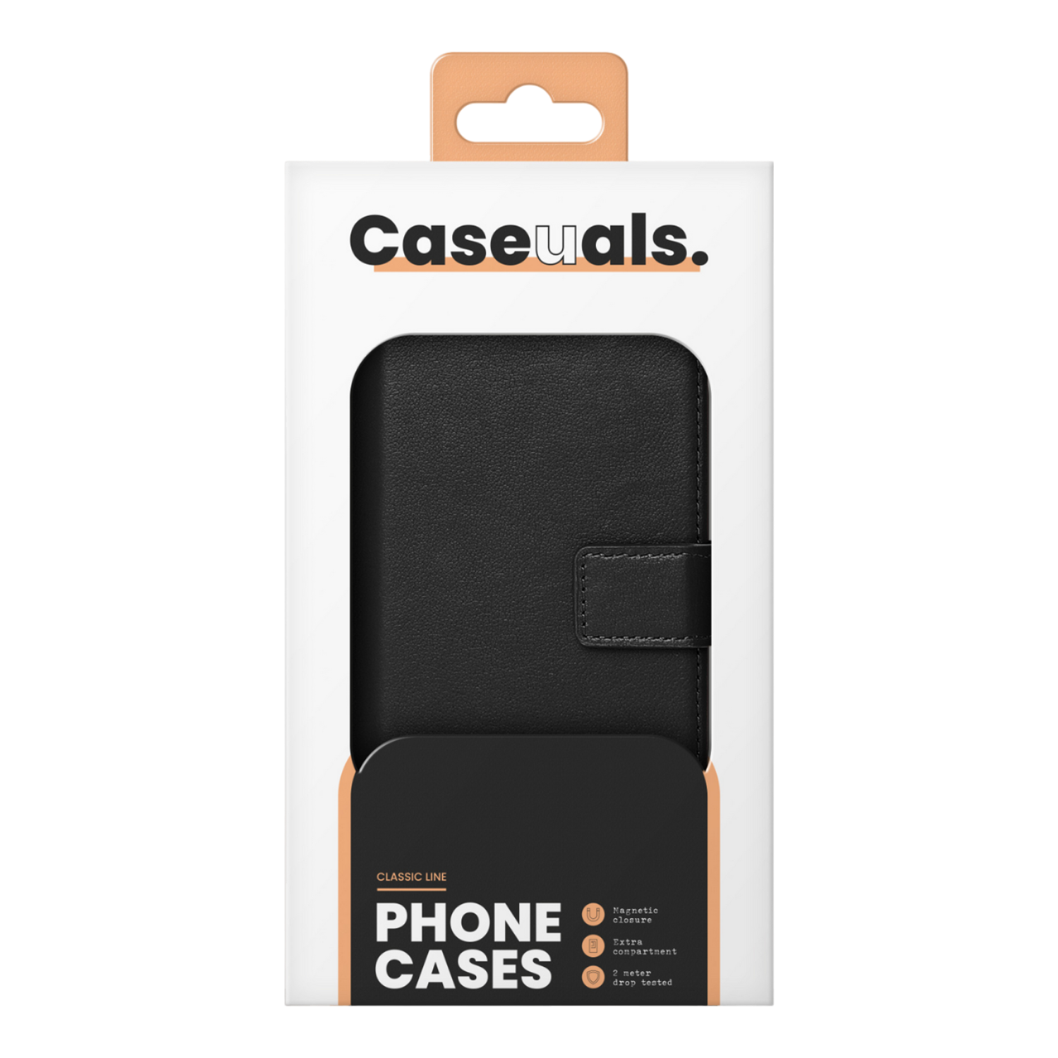 Caseuals 2-in-1 Removable Genuine Leather Wallet Bookcase With Magsafe Apple Iphone 14 - Zwart