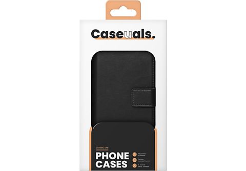 CASEUALS 2-in-1 Removable Genuine Leather Wallet Bookcase with MagSafe Apple iPhone 14 - Zwart