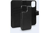 CASEUALS 2-in-1 Removable Genuine Leather Wallet Bookcase with MagSafe Apple iPhone 14 - Zwart