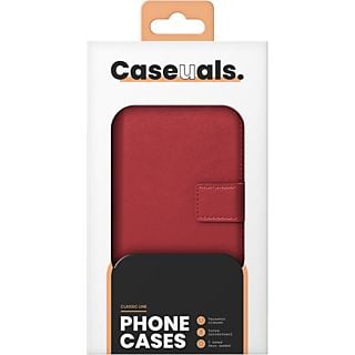 CASEUALS Genuine Leather Wallet Bookcase Samsung Galaxy A54 5G - Rood