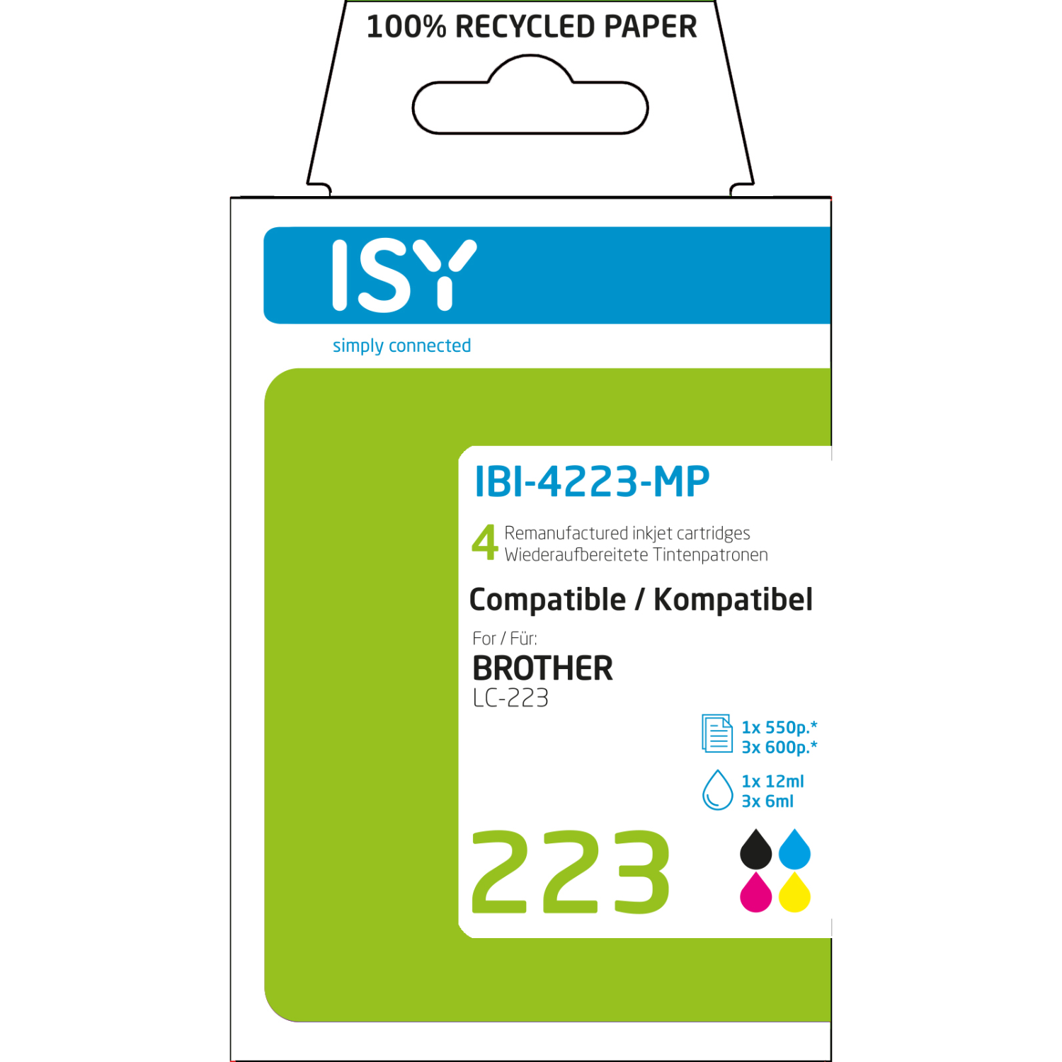 ISY Multipack 4 Brother Lc223 Bcmy