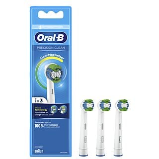 Recambio para cepillo dental - Oral-B, Precision Clean, con Tecnología CleanMaximiser, Pack De 3, blanco