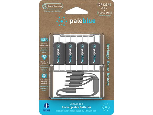 PALE BLUE CR123 - Batteria ricaricabile (Nero)