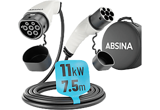 ABSINA Elektromos autó töltőkábel 11kW, 16A, 3 fázisú, 7.5m (52-231-1005)