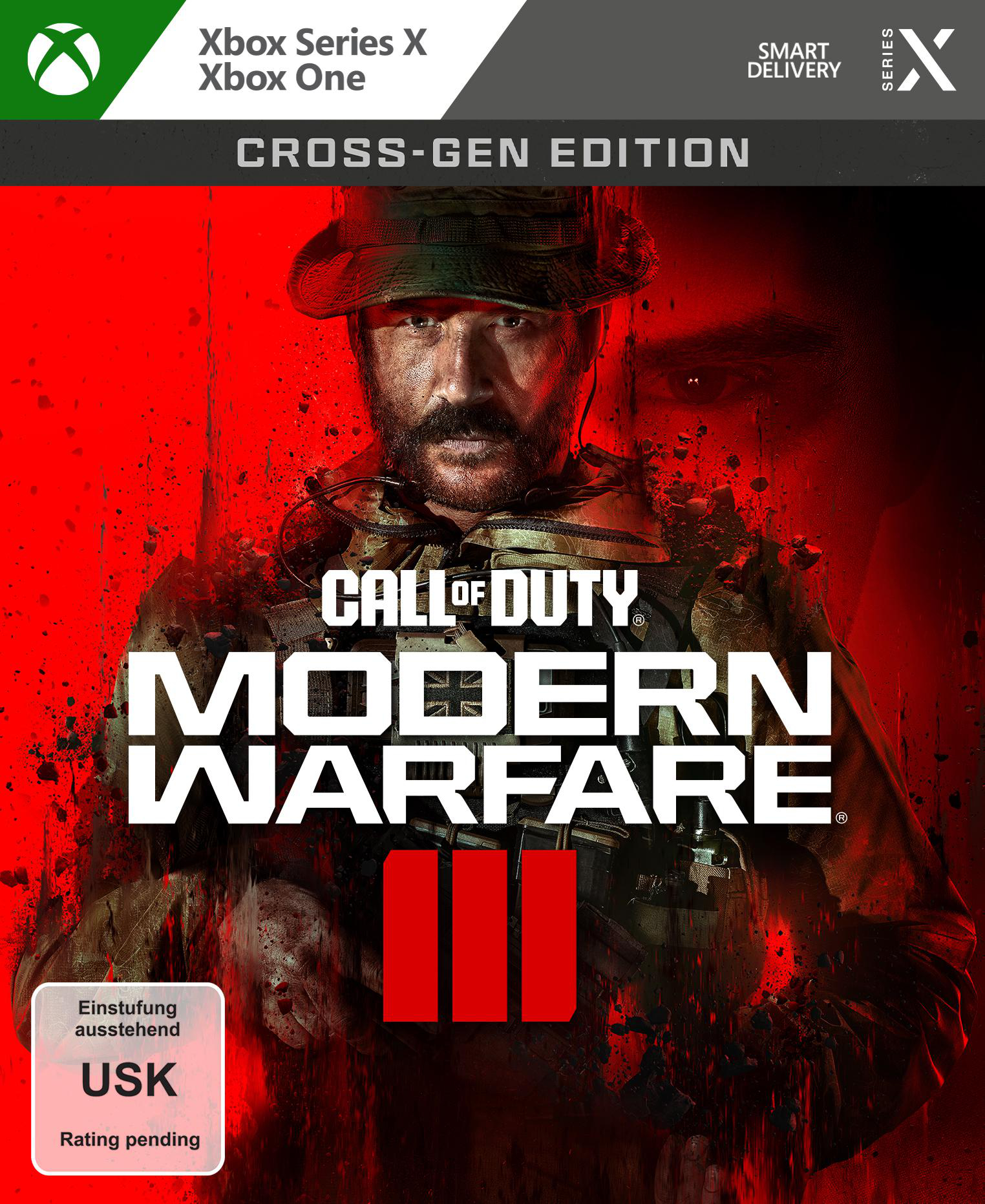 Call of Duty: Modern Warfare III-Spielcover für Xbox Series X und Xbox One.