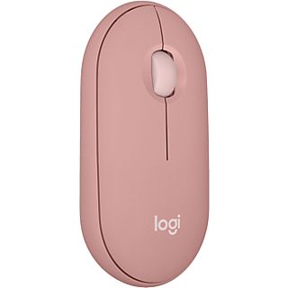 Ratón inalámbrico - Logitech Pebble 2 M350S, Ambidiestro, Multidispositivo, 4000 ppp, Botones personalizables, Windows-Mac, Clics silenciosos, Rosa