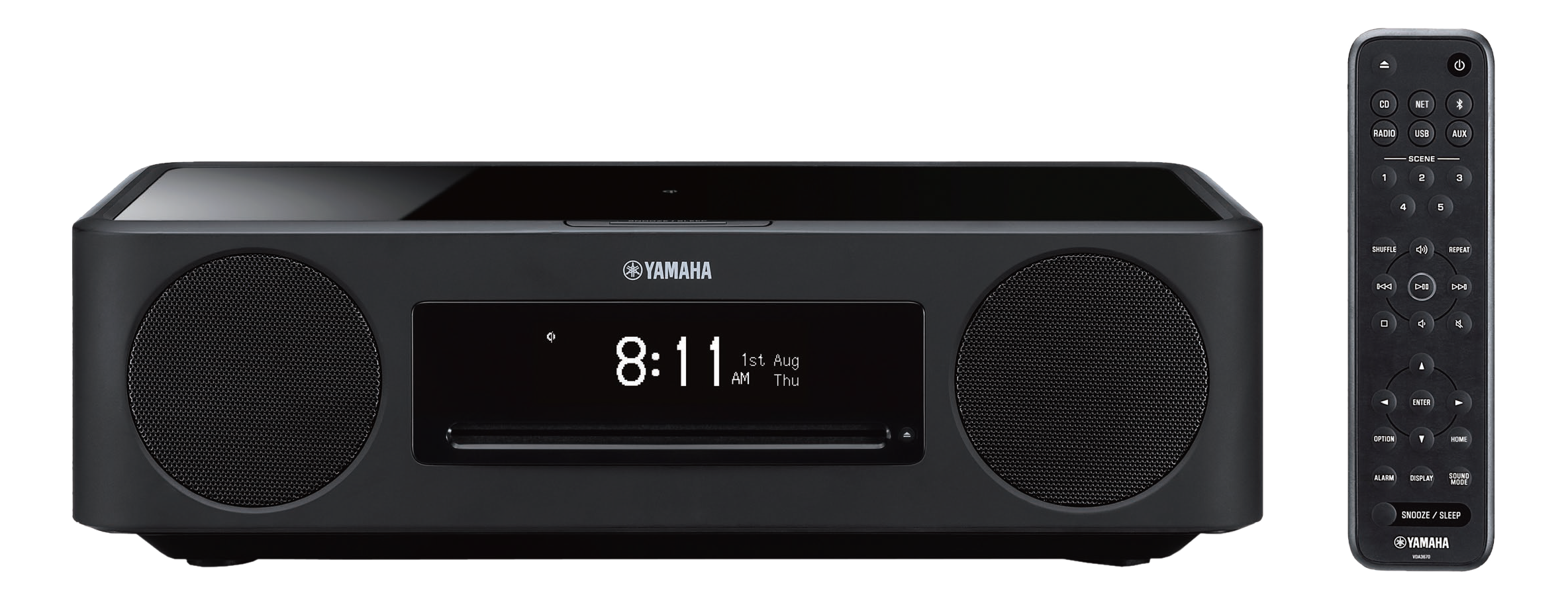 Yamaha Soundsystem, schwarz, mit Fernbedienung.