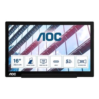 AOC I1601P - Monitor, 15.6 ", Full-HD, 60 Hz, Schwarz