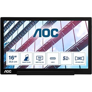 AOC I1601P - Moniteur, 15.6 ", Full-HD, 60 Hz, Noir