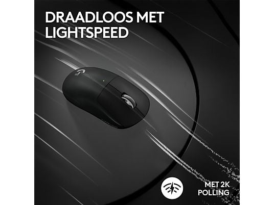 LOGITECH G Pro X Superlight 2 Lightspeed Draadloze Gamingmuis - Zwart