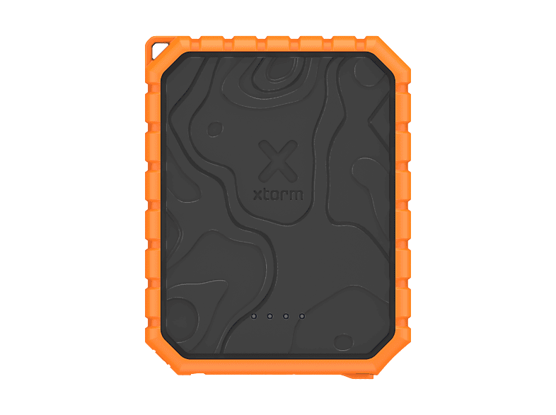 Xtorm Power Bank Rugged 10.000, USB-C-Power-Delivery, 2x USB-Anschlüsse, Quick Charge 3.0, Wasserdicht IP65 inkl. Taschenlampe, Schwarz/Orange — Foto 4 von 5
