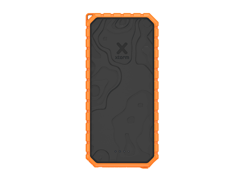 Xtorm Power Bank Rugged 20.000, wasserdicht (IP65), Power-Akku, USB-C-Power-Delivery (35 W), 2x USB-Anschluss, Android & Apple, Taschenlampe, Schwarz/Orange — Foto 4 von 5