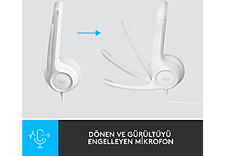 LOGITECH H390 USB Gürültü Önleyici Mikrofonlu Kulaklık - Beyaz_2