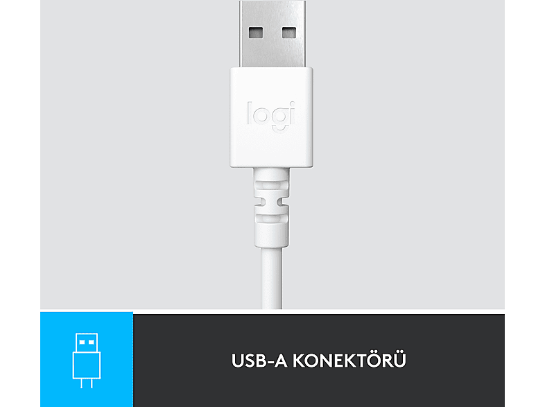 LOGITECH H390 USB Gürültü Önleyici Mikrofonlu Kulaklık - Beyaz_4