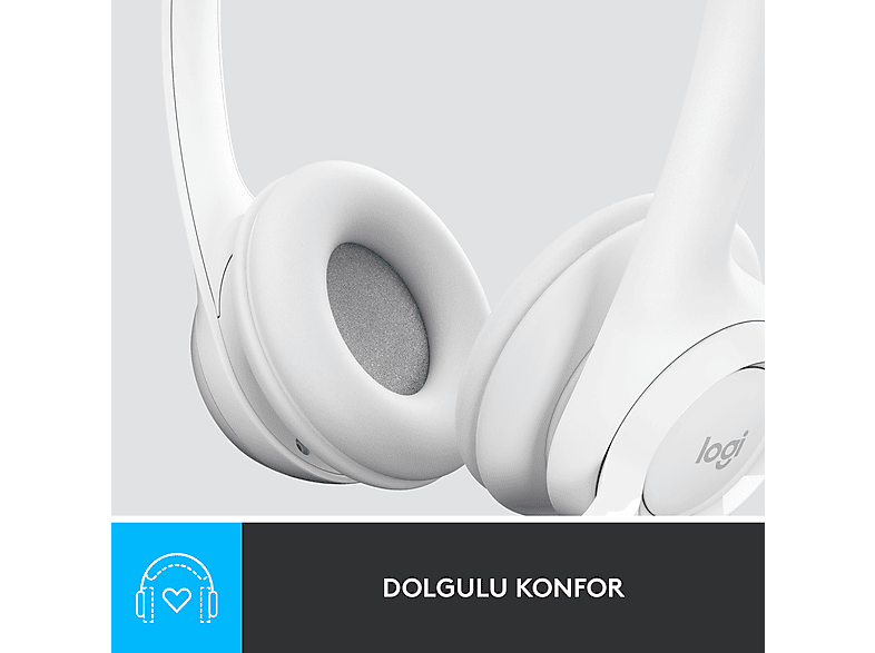 LOGITECH H390 USB Gürültü Önleyici Mikrofonlu Kulaklık - Beyaz_6