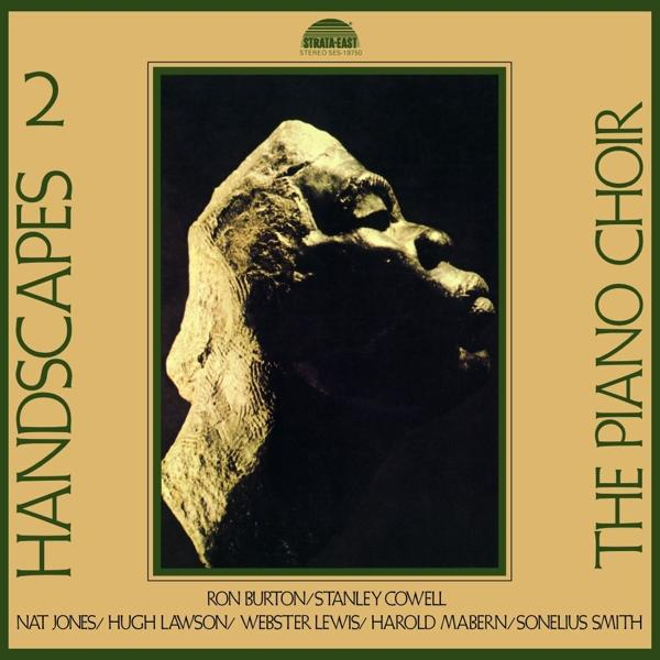 A The Piano Choir 'Handscapes 2' című albumának borítója, szobor képpel és szöveggel.