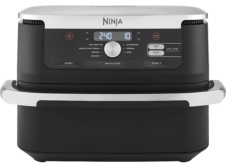 NINJA AF500DE Foodi Flexdrawer Heißluftfritteuse 2470 Watt Schwarz