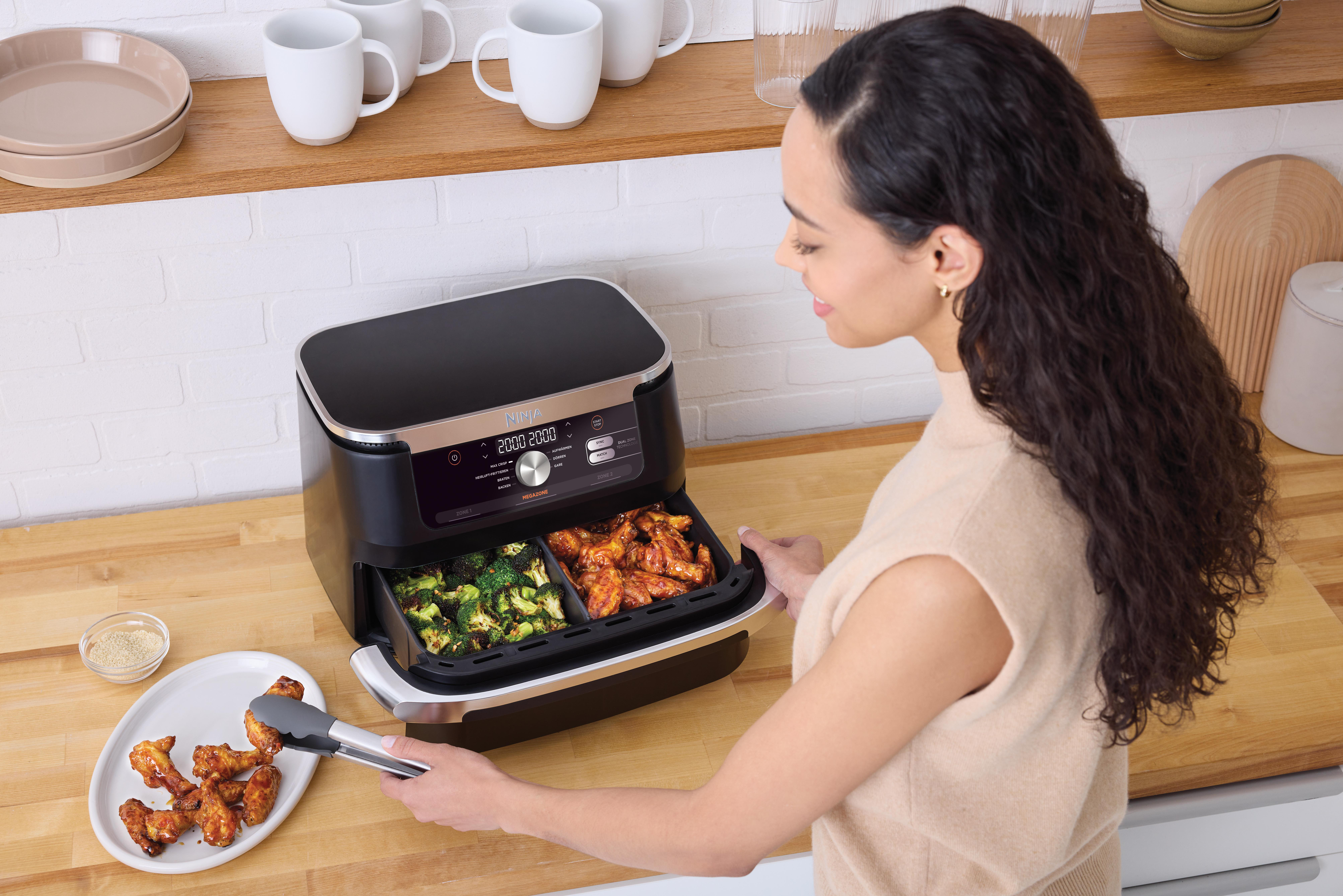 NINJA AF500DE Foodi Flexdrawer Heißluftfritteuse 2470 Watt Schwarz