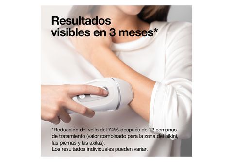 Depiladora De Luz Pulsada Braun Silk-expert Pro 5 PL5154, Reducción  Permanente Del Vello Visible En Casa