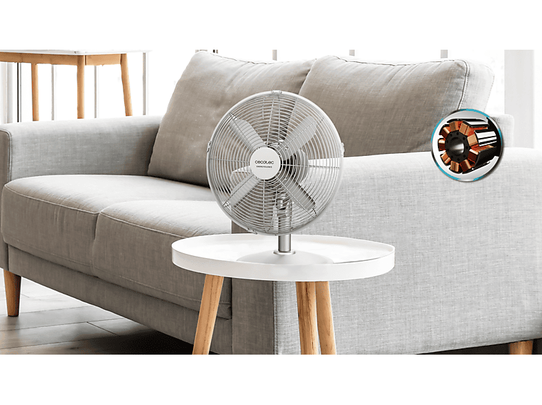 Ventilador de sobremesa | Cecotec EnergySilence 610 SteelDesk, 40