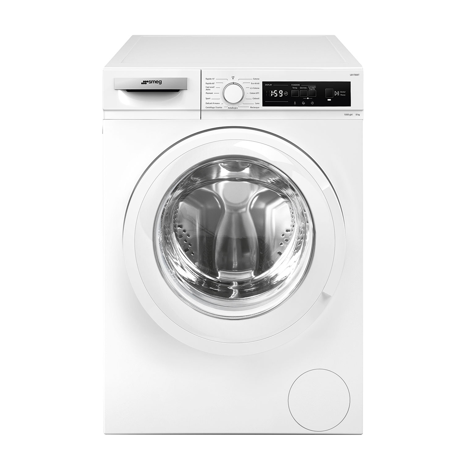 Smeg Lb1T80It Lavatrice, Caricamento frontale, 8 kg, 55,7 cm, Classe D
