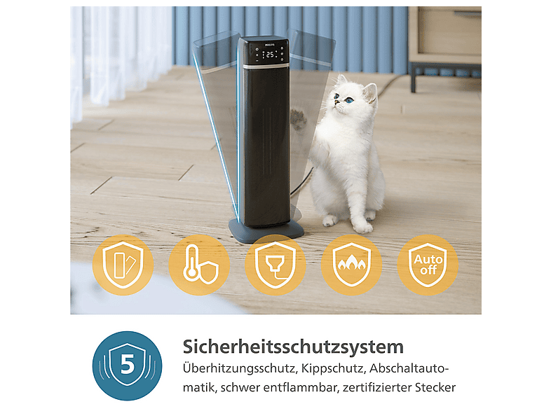 Philips CX5120/11 Keramikheizer (2000 Watt, Raumgröße: 20 m²) — Foto 3 von 5