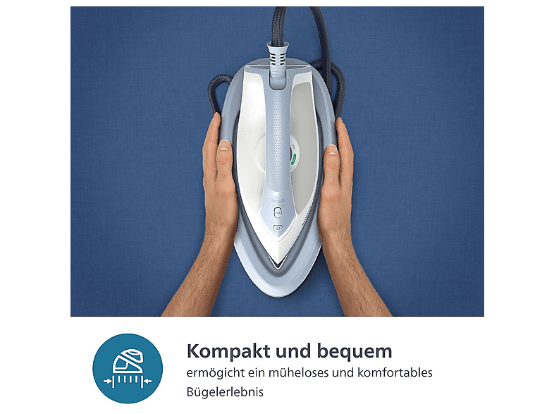 Philips PSG3000/20 Series 3000 Dampfbügelstation (6 bar, 2400 Watt, 1,4 l Wassertank, Blau) — Foto 2 von 5