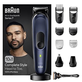 Afeitadora multifunción - Braun MGK7421 Series 7, Recortadora Todo En Uno, Wet&Dry, 100 min autonomía, Depilación masculina