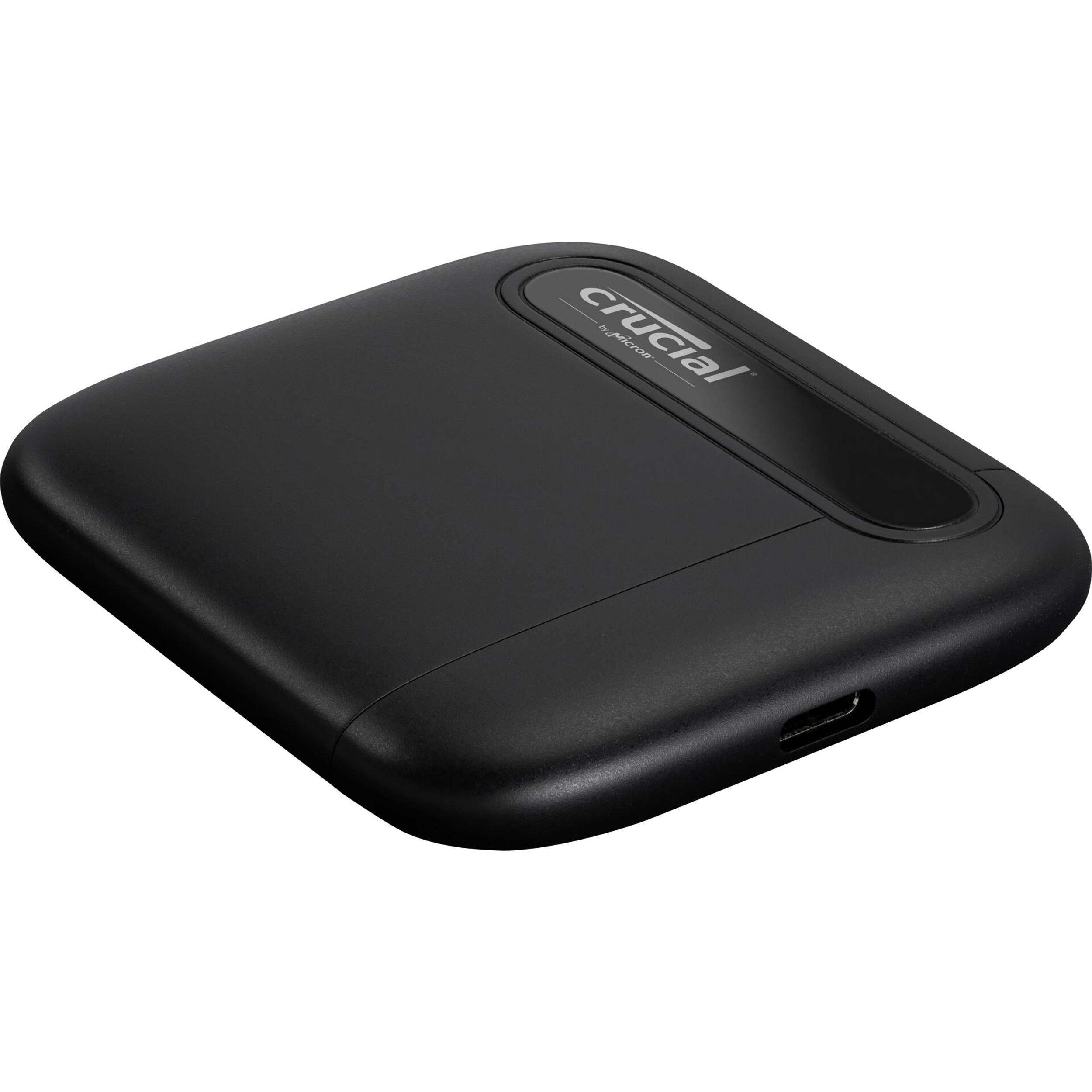 CRUCIAL Portable X6 USB 3.1 Gen 2 Typ-C Festplatte, 4 TB SSD, extern, Schwarz