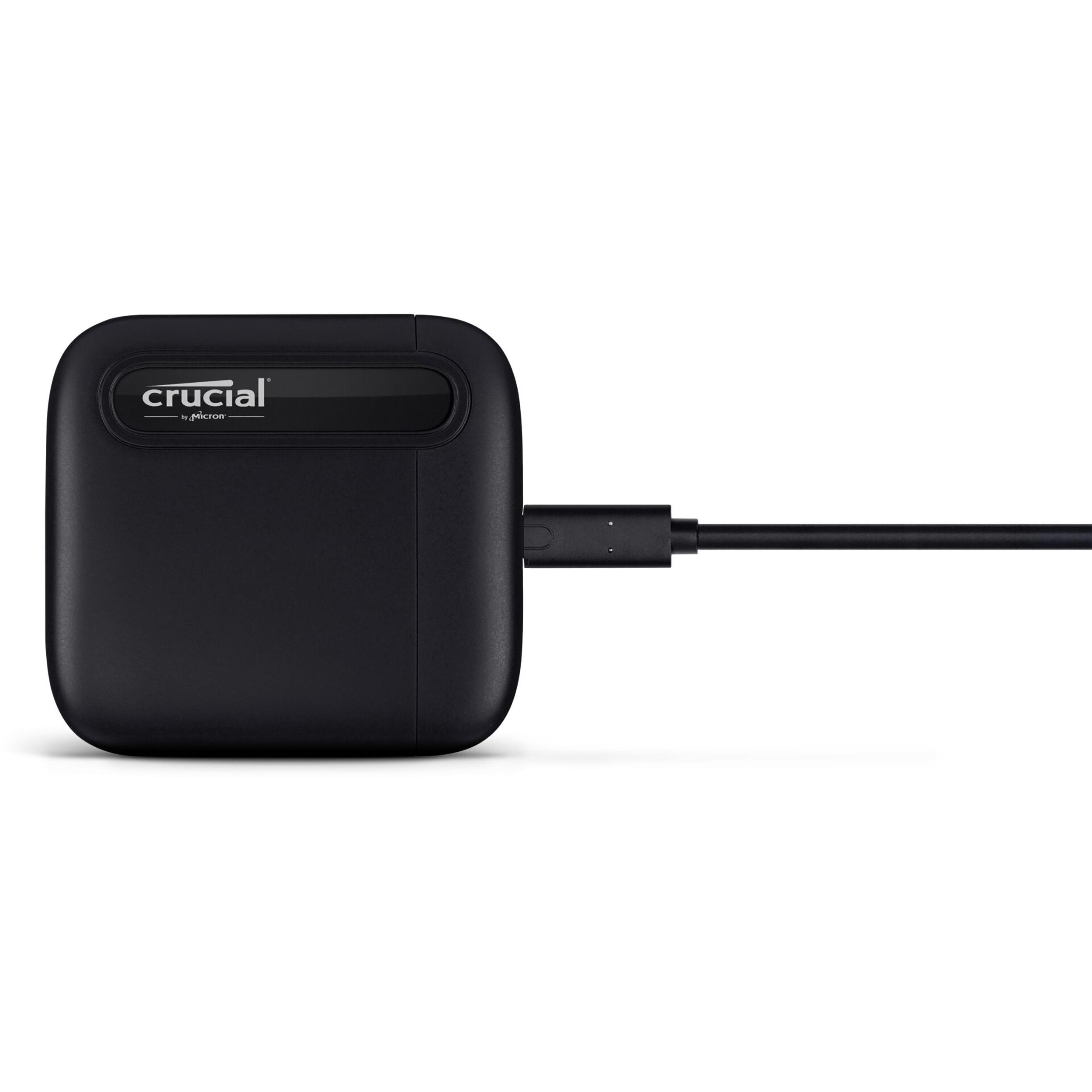 CRUCIAL Portable X6 USB 3.1 Gen 2 Typ-C Festplatte, 4 TB SSD, extern, Schwarz