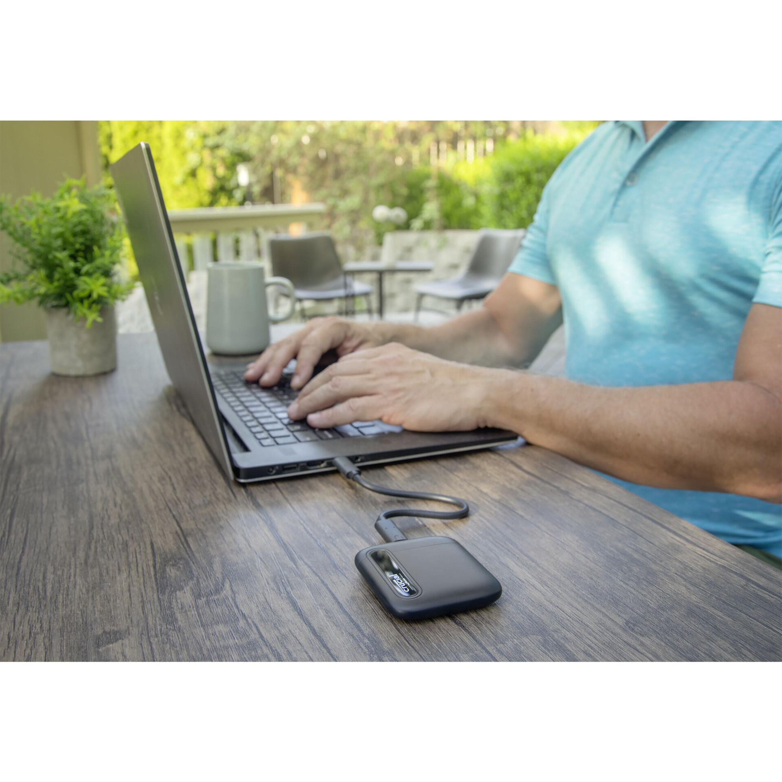 CRUCIAL Portable X6 USB 3.1 Gen 2 Typ-C Festplatte, 4 TB SSD, extern, Schwarz