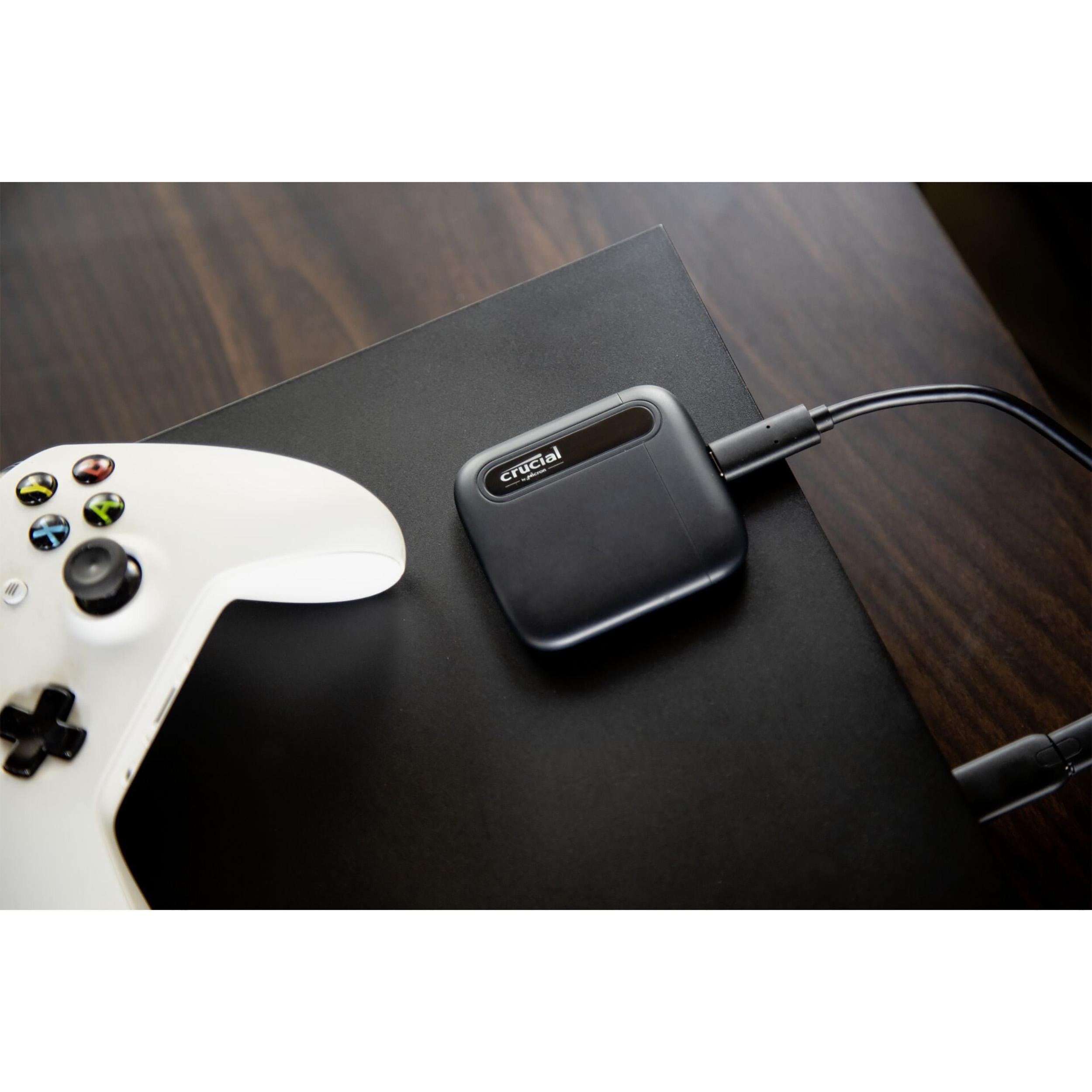 CRUCIAL Portable X6 USB 3.1 Gen 2 Typ-C Festplatte, 4 TB SSD, extern, Schwarz
