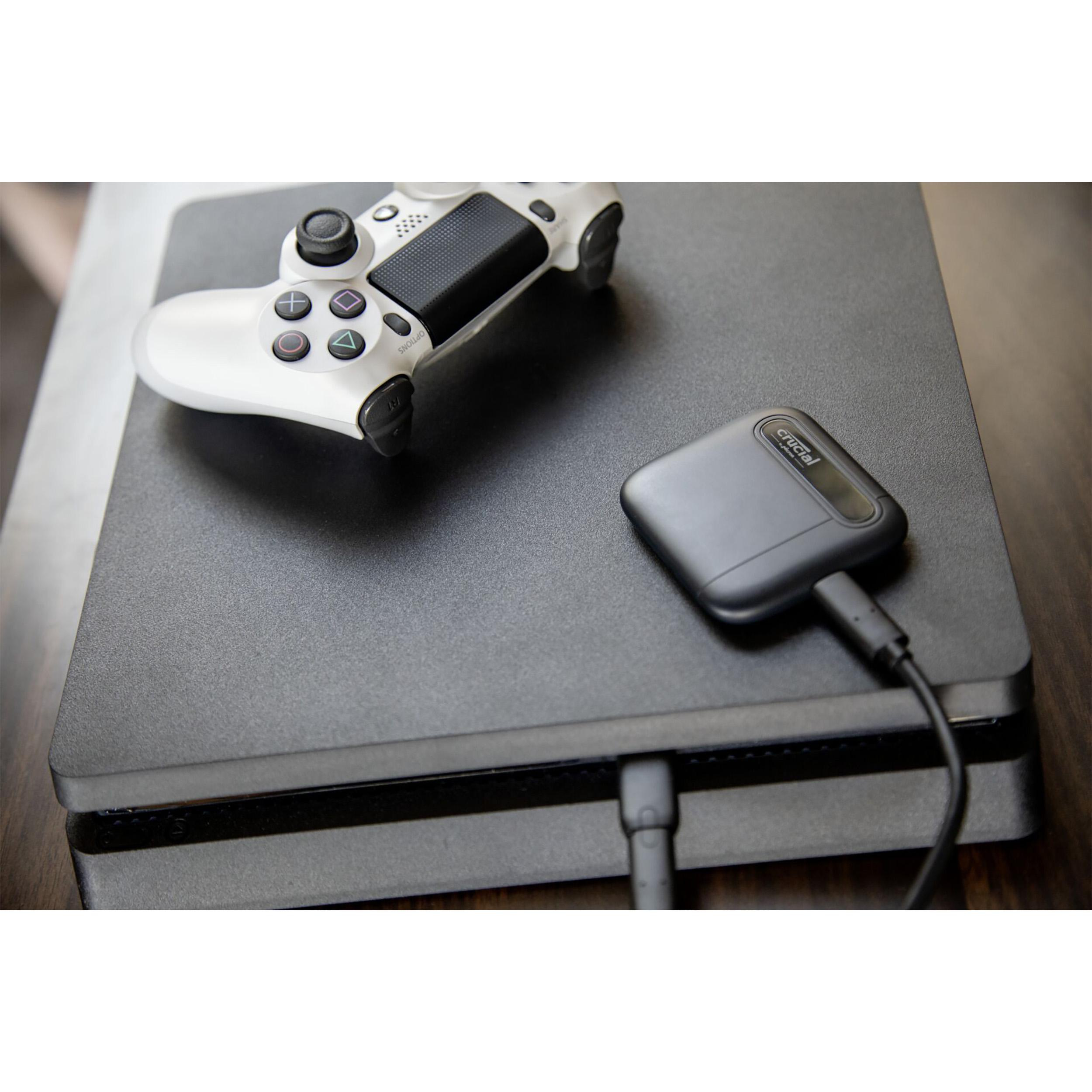 CRUCIAL Portable X6 USB 3.1 Gen 2 Typ-C Festplatte, 4 TB SSD, extern, Schwarz