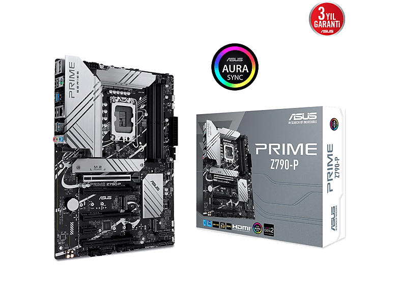 ASUS Prime Z790-P Intel Z790 Soket 1700 DDR5 7200MHz(OC) Anakart