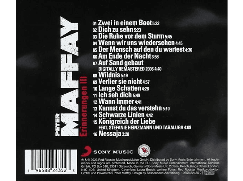 Peter Maffay - Erinnerungen 3-Die stärksten Balladen (CD)