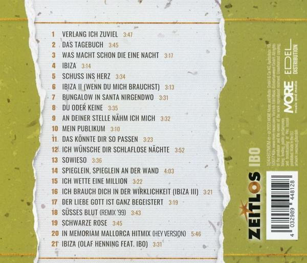 Albumcover mit Songtiteln und Künstlerinformationen.