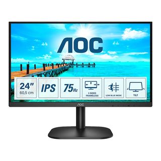 AOC 24B2XDA - Monitor, 23.8 ", Full-HD, 75 Hz, Nero