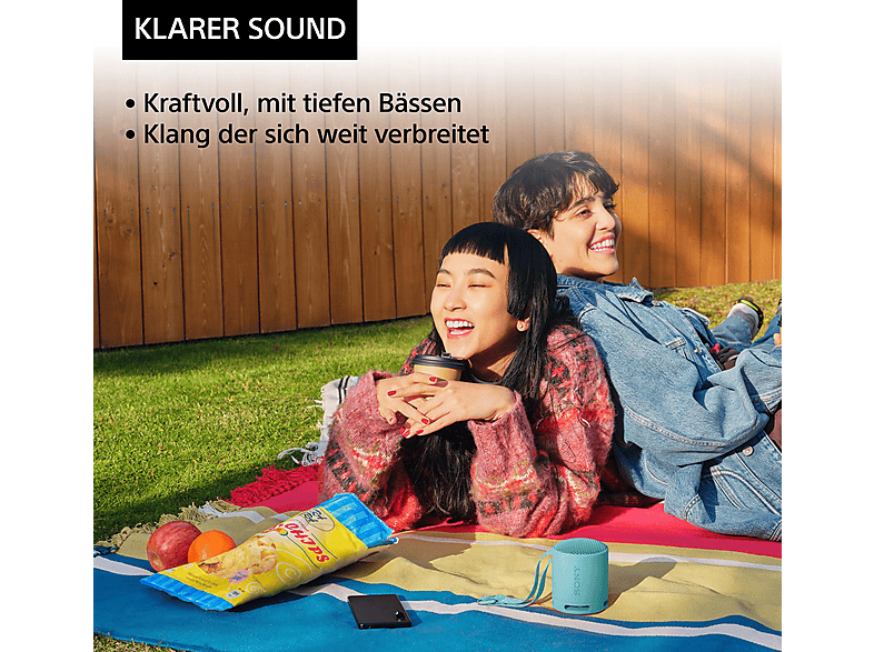 Thumbnail - SONY SRS-XB100 Bluetooth Lautsprecher, Blau, Wasserfest