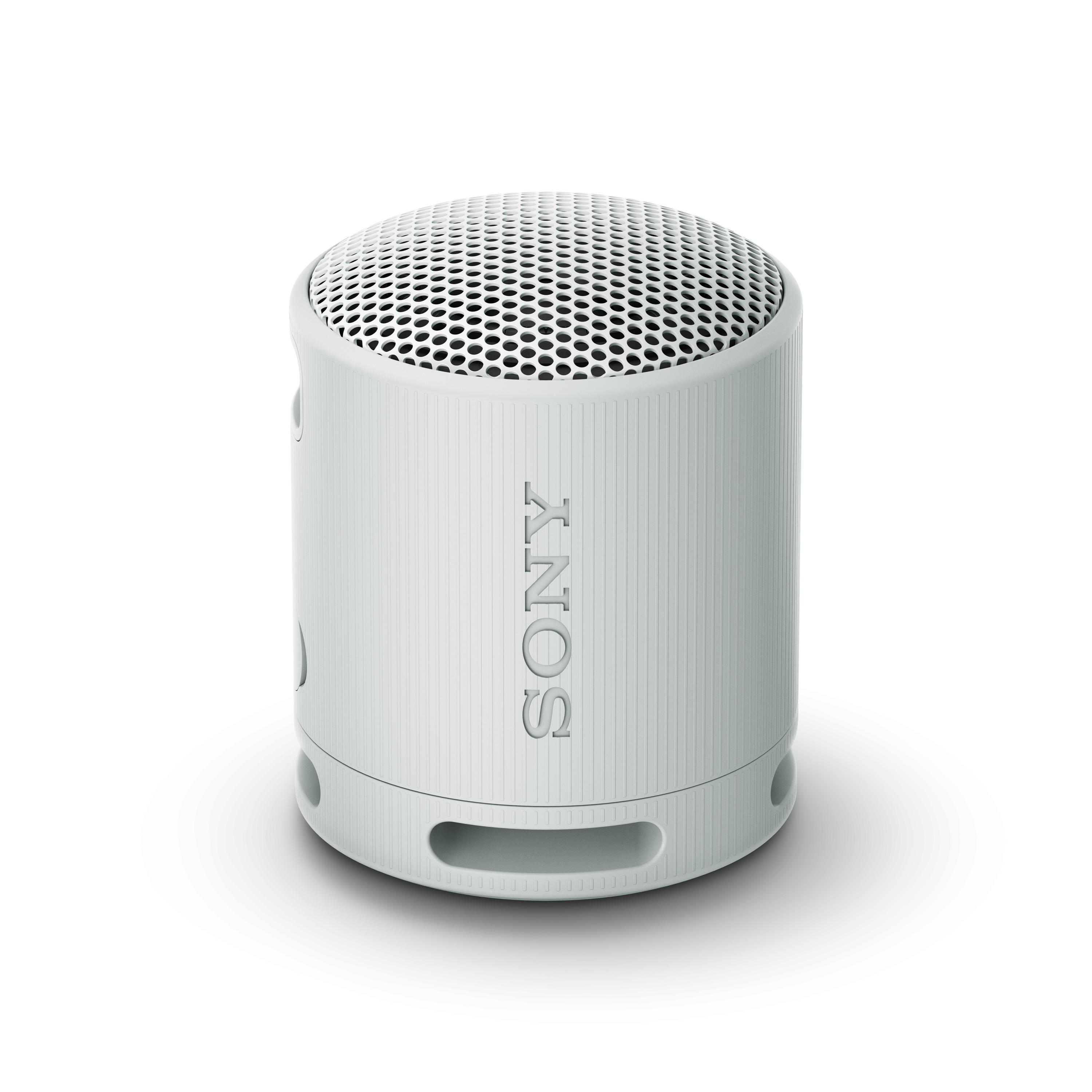 SONY SRS-XB100 Bluetooth Lautsprecher, Hellgrau, Wasserfest