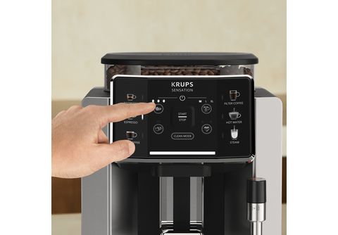 KRUPS EA 910E Sensation Kaffeevollautomat mit Brühgruppe aus Metall (Alu  Black, Edelstahl-Kegelmahlwerk, 15 bar, Dampfdüse) online kaufen |  MediaMarkt