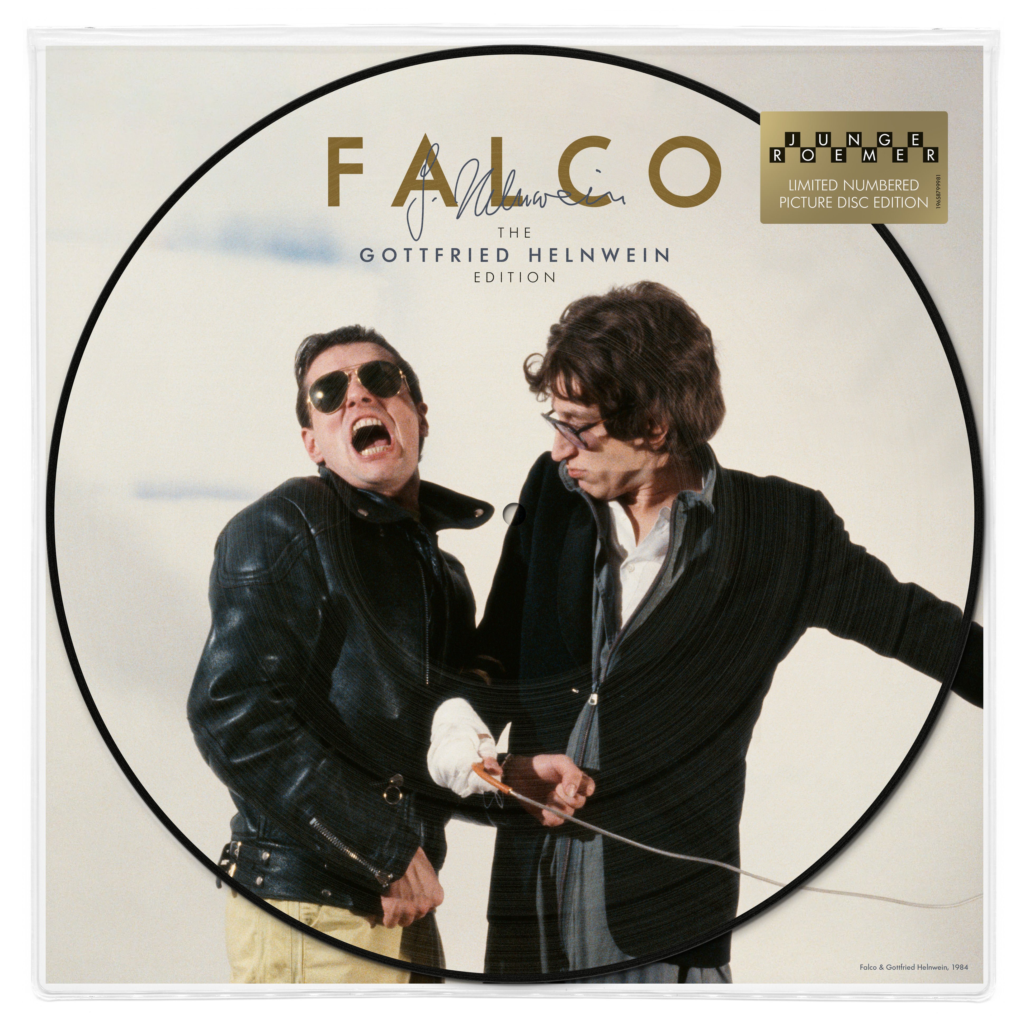 Bild-Disc von zwei Männern. Einer schreit, der andere hält eine Schnur.