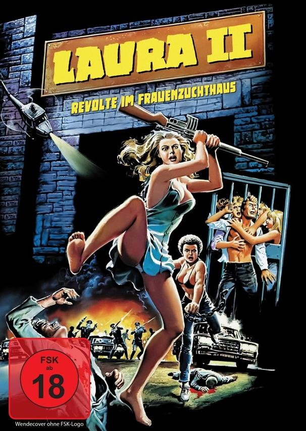 Filmplakat: Eine Frau mit einer Waffe, umgeben von Menschen und Gebäuden.