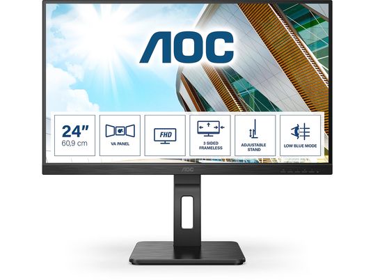 AOC 24P2QM - Monitor, 23.8 ", Full-HD, 75 Hz, Schwarz
