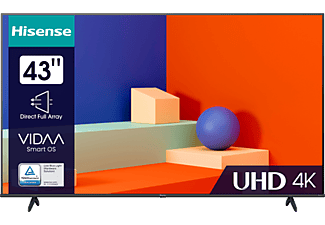 HISENSE 43A6K 4K UHD Smart LED televízió, fekete, 108 cm