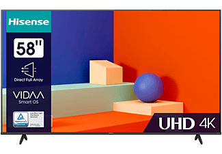 HISENSE 58A6K 4K UHD Smart LED televízió, fekete, 146 cm