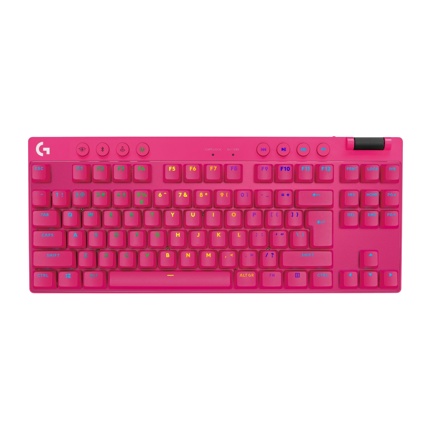 LOGITECH Clavier gaming sans fil G PRO X TKL Lightspeed RGB AZERTY Rose (920-012156)