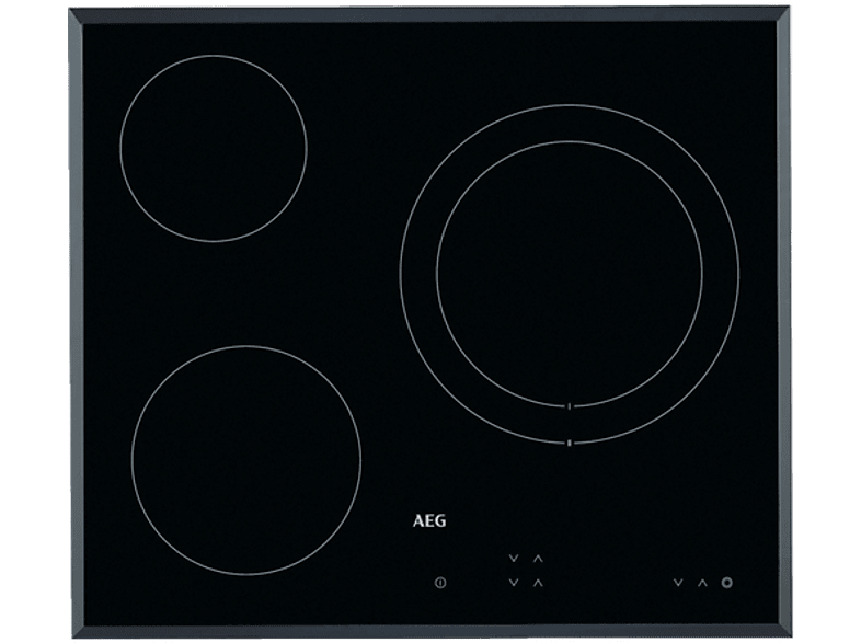 AEG HK623021FB, 3 zonas, Zona grande 27 cm, Biselada, 60 Negro