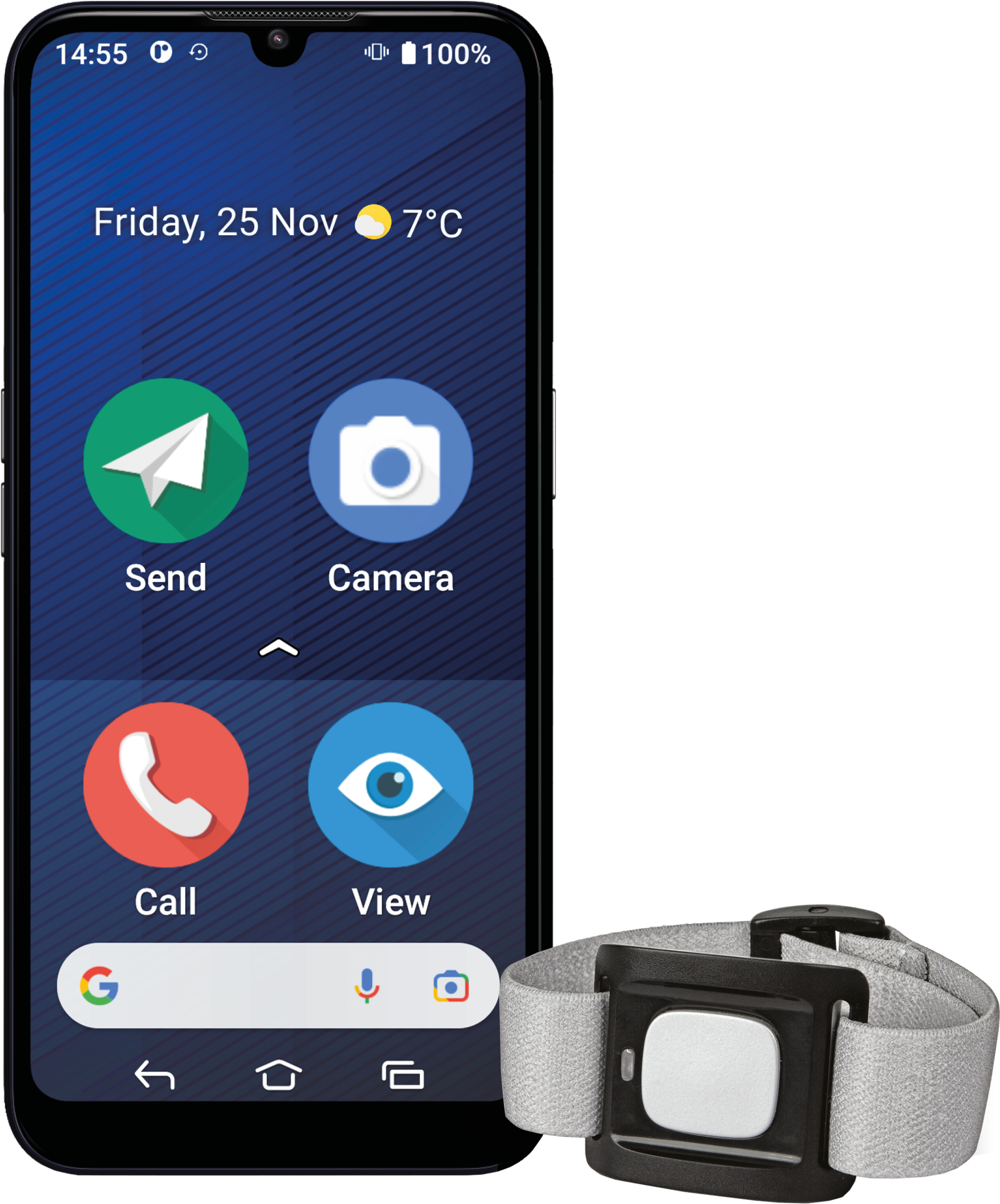 DORO 8200 SECURE - Smartphone (6.1 ", 64 GB, Bleu foncé)