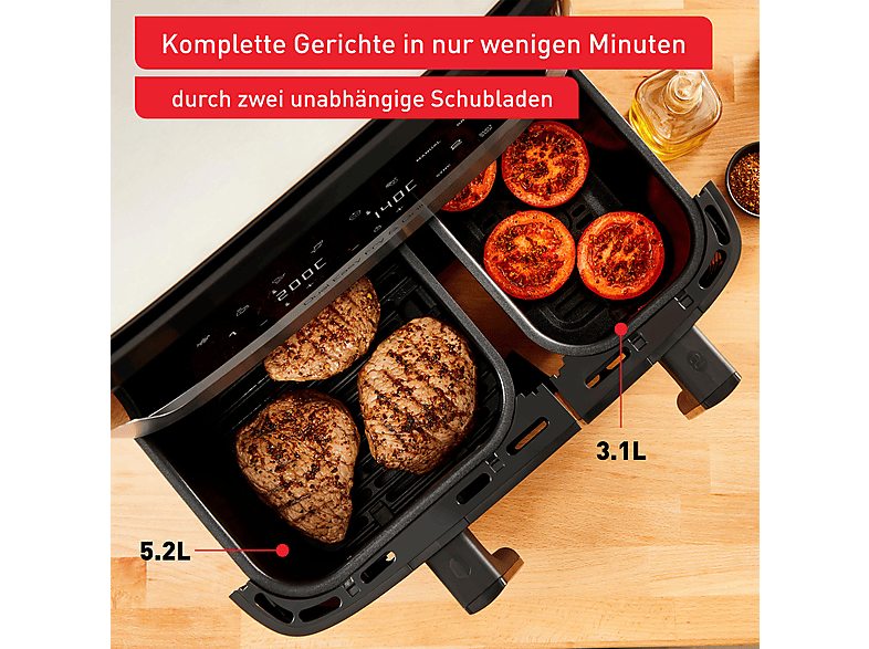 TEFAL EY905D Dual Easy Fry & Grill Heißluftfritteuse